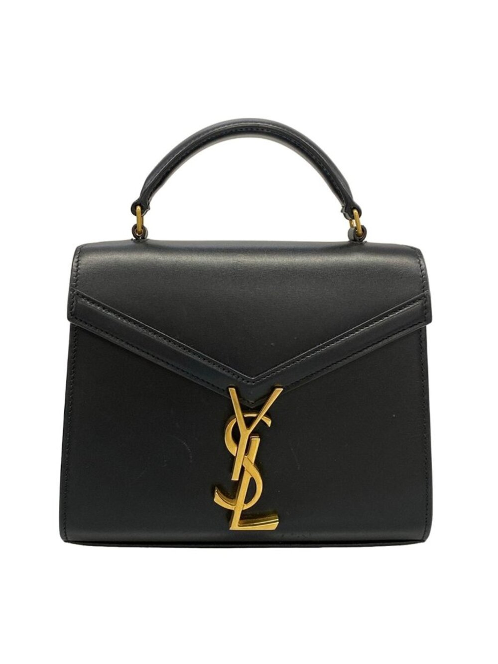 Saint Laurent Paris Handbag Cassandra Top Handle Mini Black Leather